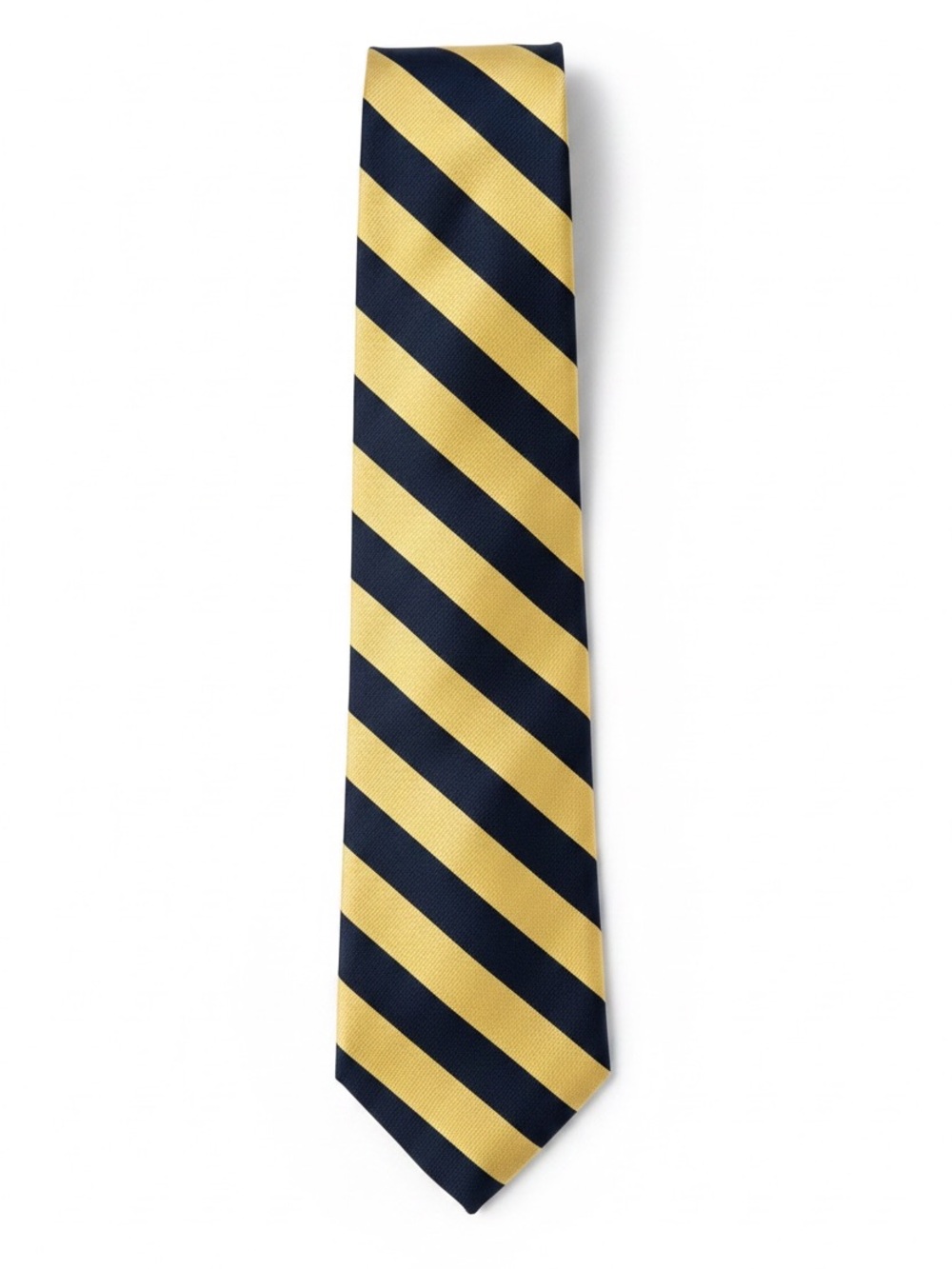 Bert Pulitzer Silk Repp Stripe Necktie Navy Gold Classic Preppy Mens Tie USA